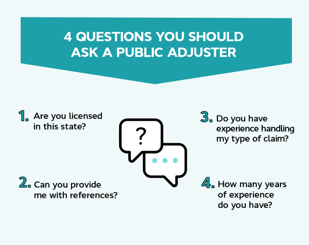 4 Questions You Should Ask a Public Adjuster
