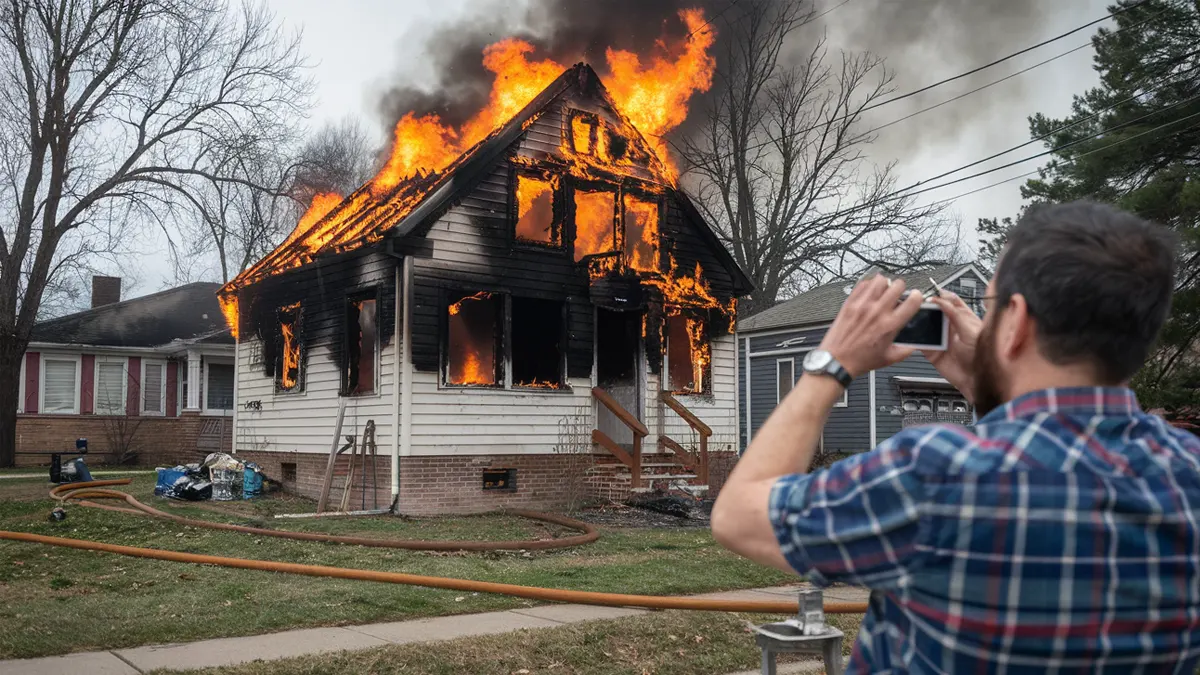 document house fire damage