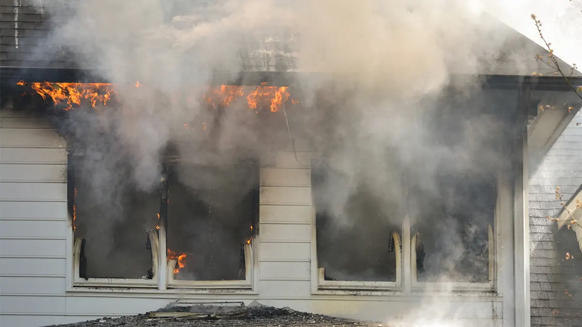 fire damage house structure